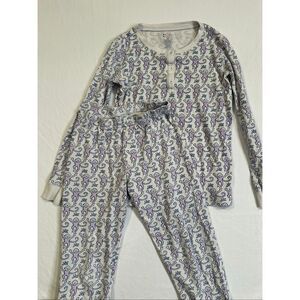 Roller Rabbit Kids blue and pink monkey Pajama Set, size 12